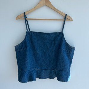 American Eagle Outfitters Denim Crop Top- XL